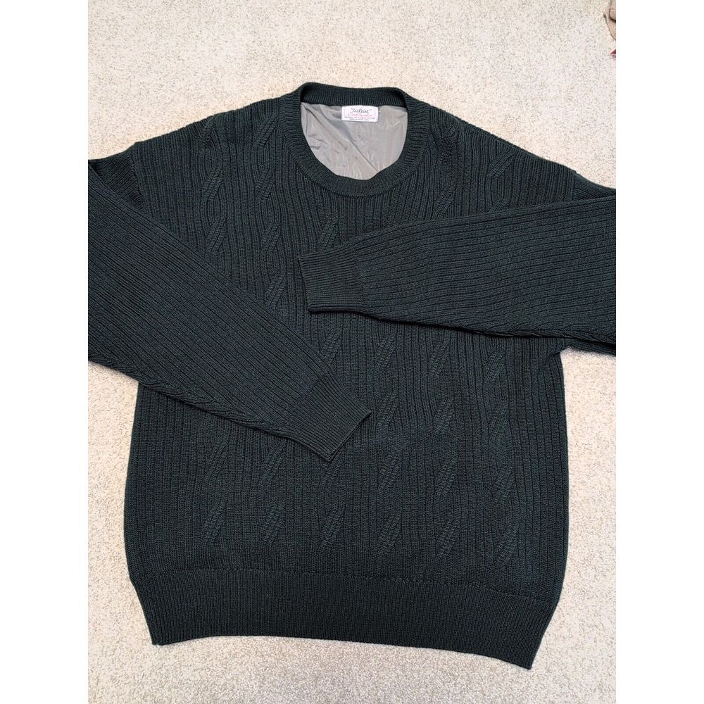 Men's Black Cable Knit Sweater Cardigan